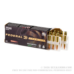 200 Rounds of .223 Ammo by Federal Sierra Match King - 69gr HPBT