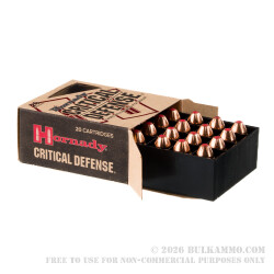 20 Rounds of .40 S&W Ammo by Hornady Critical Defense - 165gr JHP FTX