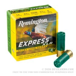 25 Rounds of 12ga Ammo by Remington Express XLR - 1-1/4 ounce #2 shot