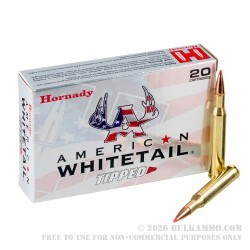 20 Rounds of .270 Win Ammo by Hornady American Whitetail Tipped - 130gr SST