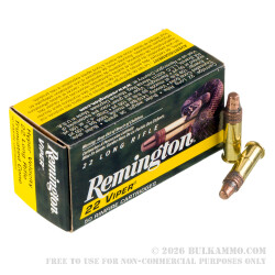 500 Rounds of .22 LR Viper Ammo by Remington - 36gr TC-SB 500 Rounds of .22 LR Viper Ammo by Remington - 36gr TC-SB