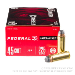 50 Rounds of .45 Long-Colt Ammo by Federal Eagle Handgun - 225gr JSP