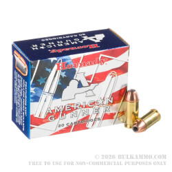 20 Rounds of .40 S&W Ammo by Hornady American Gunner - 180gr XTP JHP