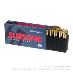 200 Rounds of 45-70 Ammo by Hornady Subsonic - 410gr Sub-X