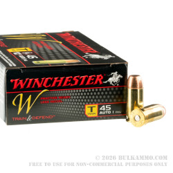 500 Rounds of .45 ACP Ammo by Winchester - 230gr FMJ 500 Rounds of .45 ACP Ammo by Winchester - 230gr FMJ