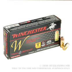 500 Rounds of .45 ACP Ammo by Winchester - 230gr FMJ 500 Rounds of .45 ACP Ammo by Winchester - 230gr FMJ