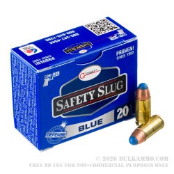 20 Rounds of 9mm + P Ammo by Glaser Safety Slug - 80gr Pre-Fragmented HP