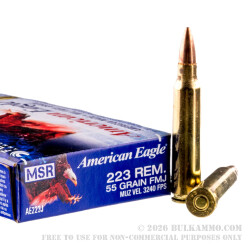 20 Rounds of .223 Ammo by Federal - 55gr FMJ 20 Rounds of .223 Ammo by Federal - 55gr FMJ