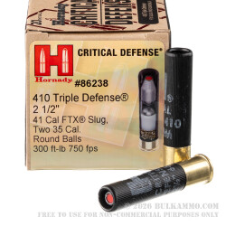 20 Rounds of .410 Ammo by Hornady -  FTX Slug