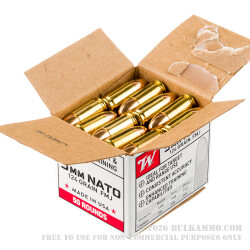 1000 Rounds of 9mm NATO Ammo by Winchester - 124gr FMJ