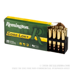 20 Rounds of .300 Win Mag Ammo by Remington Core-Lokt - 150gr PSP
