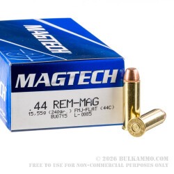 1000 Rounds of .44 Mag Ammo by Magtech - 240gr FMJ FN