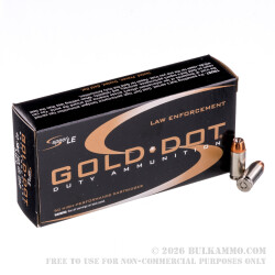1000 Rounds of .40 S&W Ammo by Speer Gold Dot - 165gr JHP
