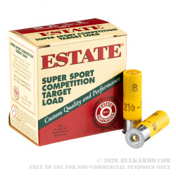 250 Rounds of 20ga Ammo by Estate Super Sport Competition Target - 7/8 ounce #8 shot 250 Rounds of 20ga Ammo by Estate Super Sport Competition Target - 7/8 ounce #8 shot