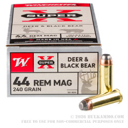 500  Rounds of .44 Mag Ammo by Winchester - 240gr JSP