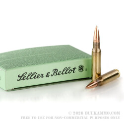 20 Rounds of Subsonic .308 Win Ammo by Sellier & Bellot - 200gr HPBT 20 Rounds of Subsonic .308 Win Ammo by Sellier & Bellot - 200gr HPBT