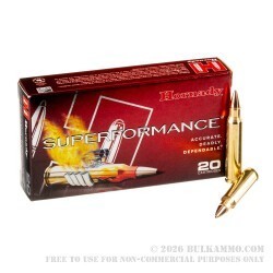 20 Rounds of .223 Ammo by Hornady Superformance - 50gr CX