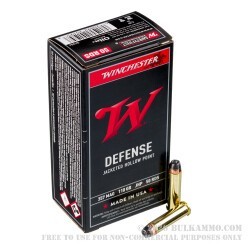 50 Rounds of .357 Mag Ammo by Winchester W Defense - 110gr JHP