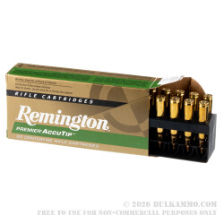 20 Rounds of .223 Ammo by Remington Premier - 50gr Accutip-V