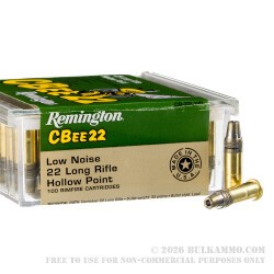 100 Rounds of .22 LR Ammo by Remington CBee - 33gr HP