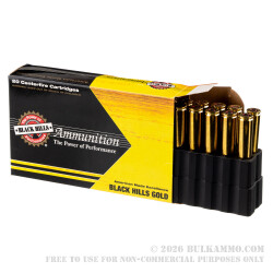 20 Rounds of 30-06 Springfield Ammo by Black Hills Gold - 180gr TSX