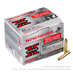 1500 Rounds of .22 WMR Ammo by Winchester Super-X - 40gr JHP