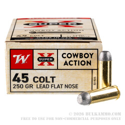 50 Rounds of .45 Long-Colt Ammo by Winchester - 250gr LFN