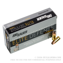 500 Rounds of 9mm Ammo by Sig Sauer Elite Performance - 115gr V-Crown JHP 500 Rounds of 9mm Ammo by Sig Sauer Elite Performance - 115gr V-Crown JHP