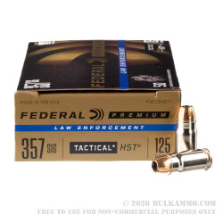 1000 Rounds of .357 SIG Ammo by Federal - 125gr JHP