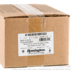 1000 Rounds of .223 Ammo by Remington - 55gr FMJ 1000 Rounds of .223 Ammo by Remington - 55gr FMJ