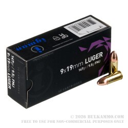 1000 Rounds of 9mm Ammo by Igman - 147gr FMJ