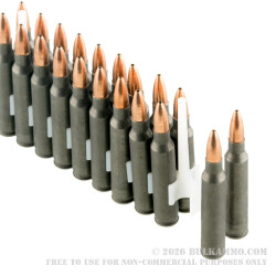 20 Rounds of .223 Ammo by Tula - 62gr HP