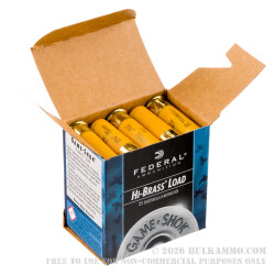 250 Rounds of 20ga Ammo by Federal Game Load Upland Hi-Brass - 1 ounce #7 1/2 shot