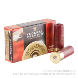 5 Rounds of 12ga 2 3/4" Ammo by Federal Vital-Shok FliteControl-  00 Buck