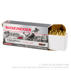 20 Rounds of 7.62x39mm Ammo by Winchester Deer Season XP - 123gr XP
