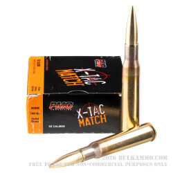 10 Rounds of .50 BMG Ammo by PMC - 740gr Brass Solid