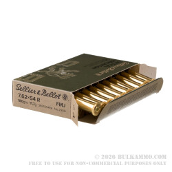 400 Rounds of 7.62x54r Ammo by Sellier & Bellot - 180gr FMJ