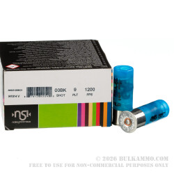 250 Rounds of 12ga Ammo by NobelSport Low Recoil - 00 Buck