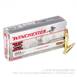 20 Rounds of .223 Ammo by Winchester Super-X - 64gr PP 20 Rounds of .223 Ammo by Winchester Super-X - 64gr PP