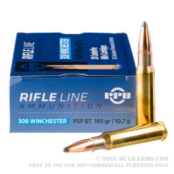 500  Rounds of .308 Win Ammo by Prvi Partizan - 165gr PSP