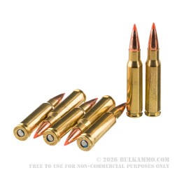20 Rounds of .308 Win Ammo by Federal Fusion Tipped - 180gr Bonded Polymer Tip