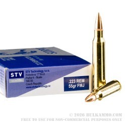 20 Rounds of .223 Ammo by Scorpio - 55gr FMJ