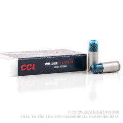 10 Rounds of 9mm Ammo by CCI - 53gr #12 shot