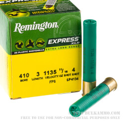 25 Rounds of .410 Ammo by Remington Express Long Range -  3 in - #4 shot
