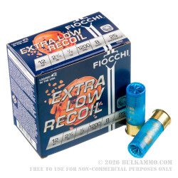 250 Rounds of 12ga Low Recoil Trainer Target Ammo by Fiocchi - 7/8 ounce #7 1/2 shot