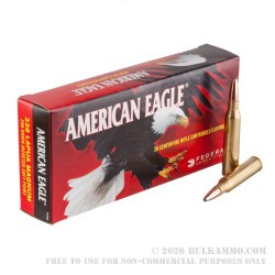 20 Rounds of .338 Lapua Ammo by Federal American Eagle - 250gr SP