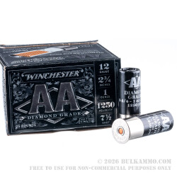 250 Rounds of 12ga Ammo by Winchester AA Diamond Grade - 1 ounce #7.5 shot 250 Rounds of 12ga Ammo by Winchester AA Diamond Grade - 1 ounce #7.5 shot