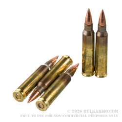 1000 Rounds of 5.56x45 Ammo by Winchester USA - 62gr FMJ M855 *NO GREEN PAINT*