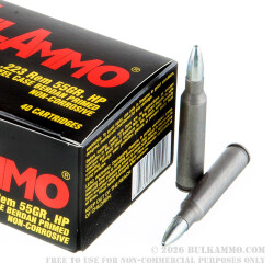 1000 Rounds of .223 Ammo by Tula -  55 Grain HP