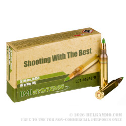 1200 Rounds of 5.56x45 Ammo by Israeli Military Industries - 62gr FMJ M855 1200 Rounds of 5.56x45 Ammo by Israeli Military Industries - 62gr FMJ M855